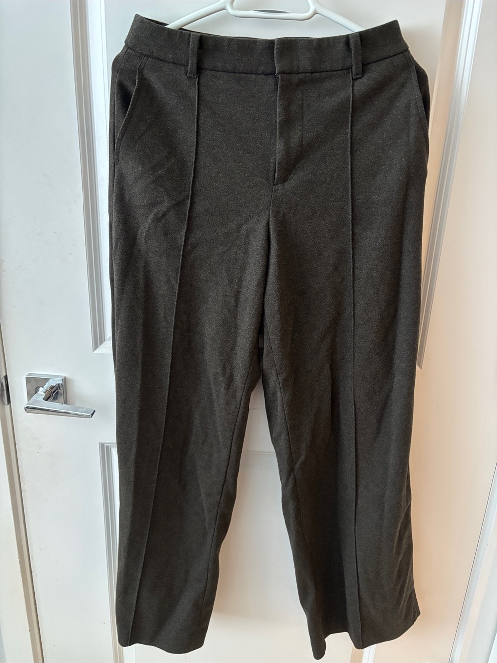 Jersey Brushed Trousers in Deep Olive